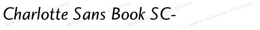 Charlotte Sans Book SC字体转换